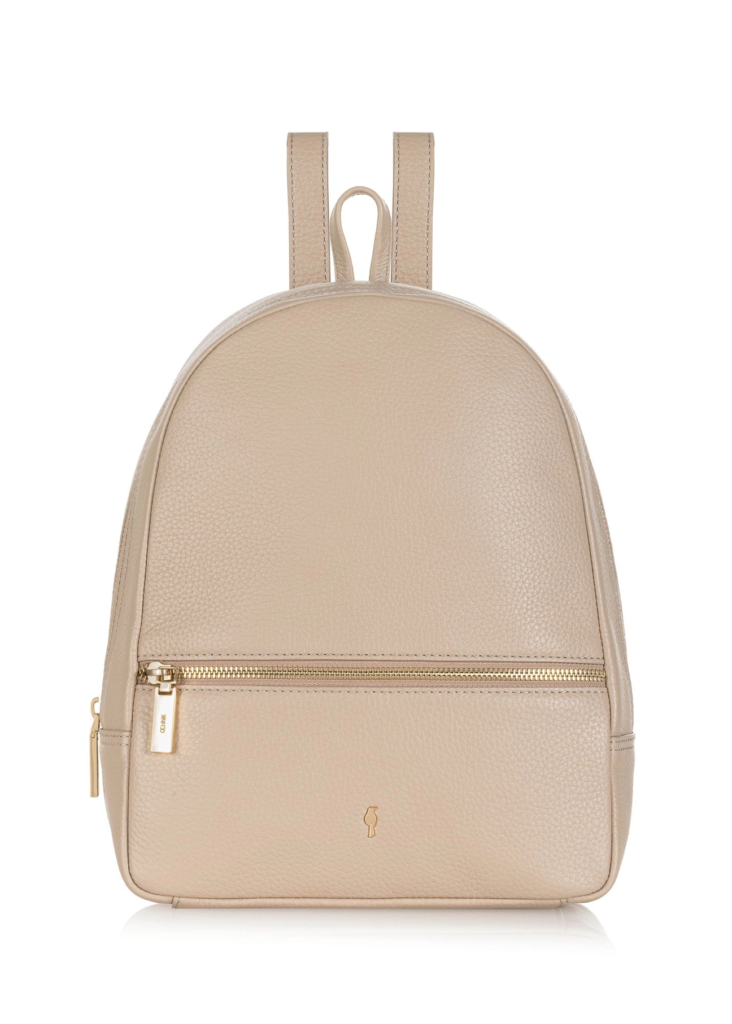 Skórzany plecak damski OCHNIK TORES-0898C-80 (W25) w beżowym kolorze